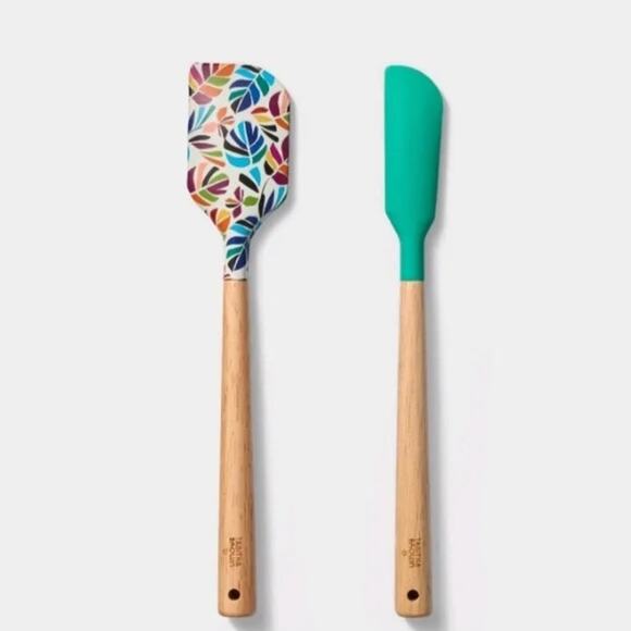 Tabitha Brown for Target NWT Mini Spatula Set Rubberwood and Silicone - Picture 1 of 7